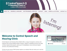 Tablet Screenshot of centralspeech.ca